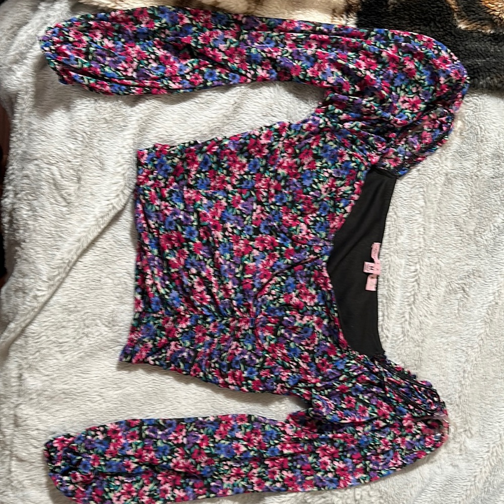 Multi-colored Corset Crop Top